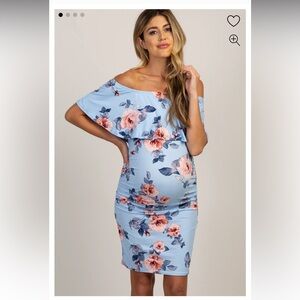 Pink Blush floral Maternity dress